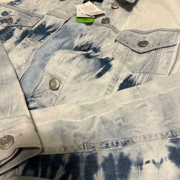 Lands' End Blue Jean Jacket Tie-Dye - Picture 7 of 10